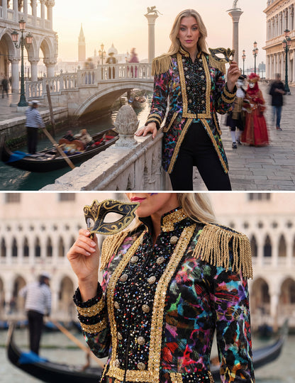 Vrhunska ženska karnevalska jakna u neonskim bojama