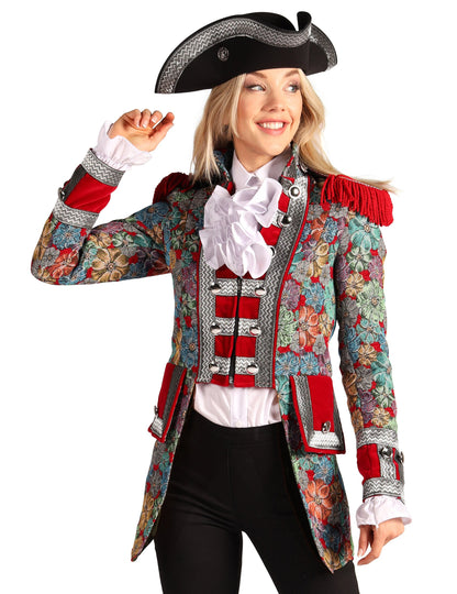 Ženska karnevalska jakna visoke klase s cvjetnim printom