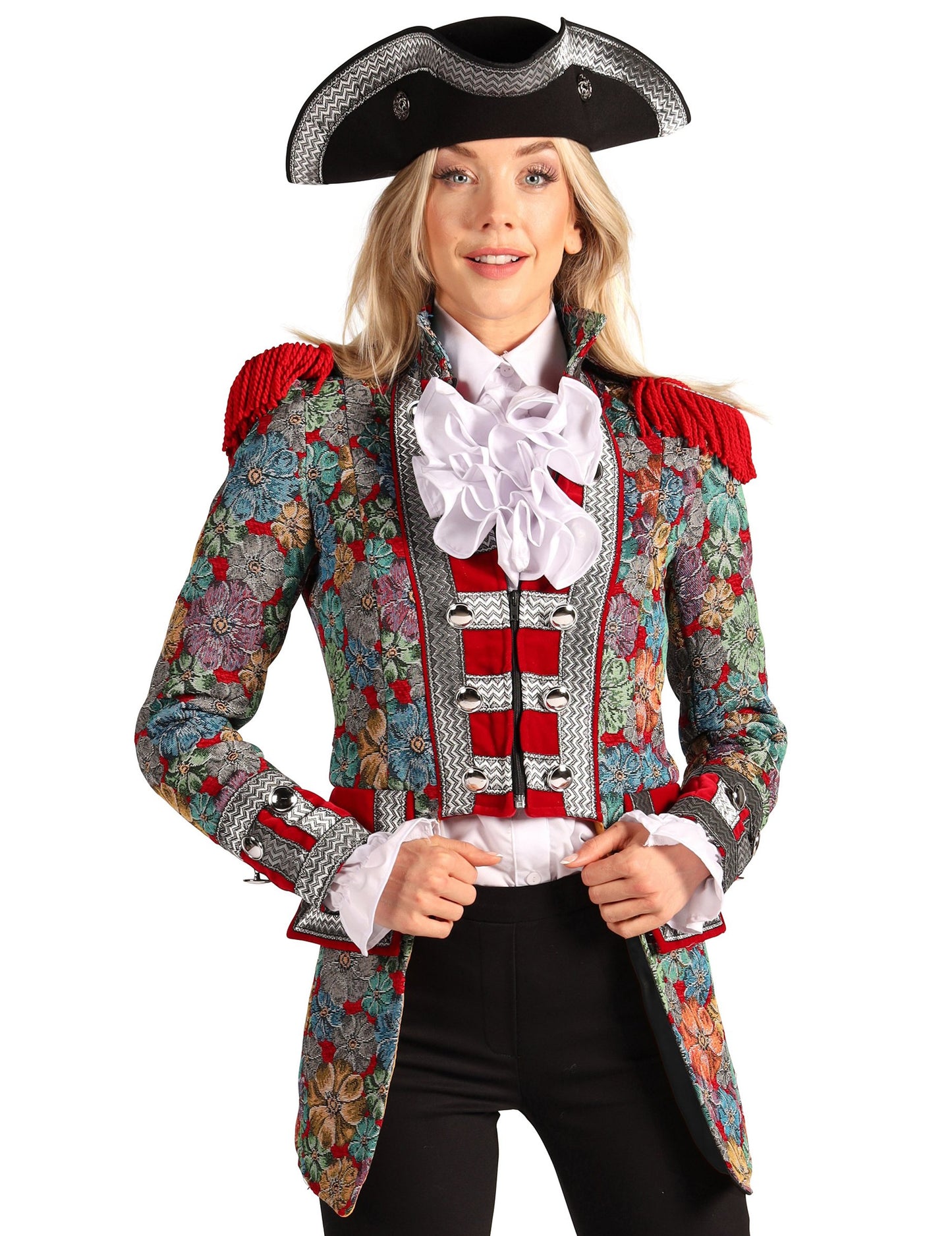 Ženska karnevalska jakna visoke klase s cvjetnim printom