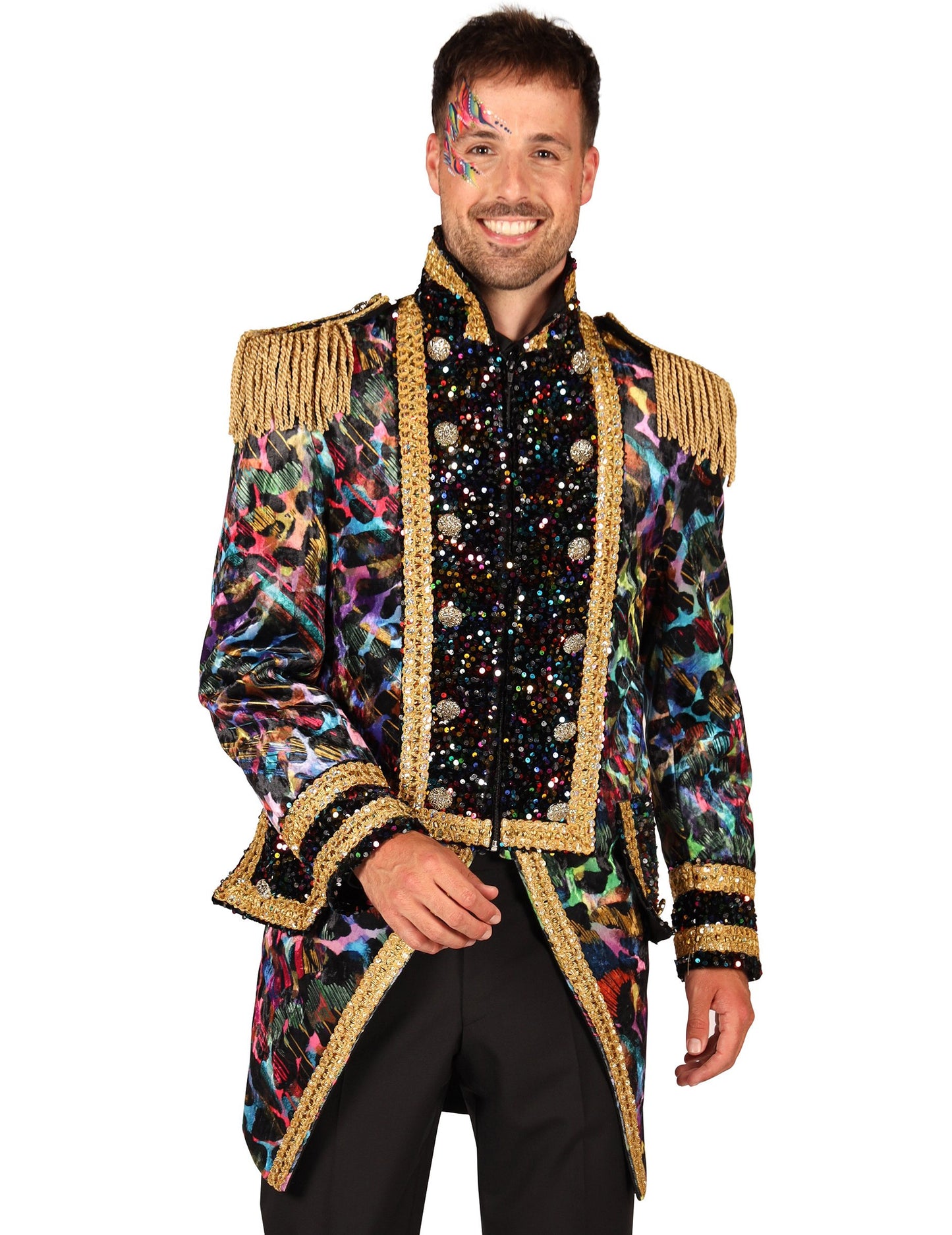 Luksuzna muška karnevalska jakna u neonskim bojama