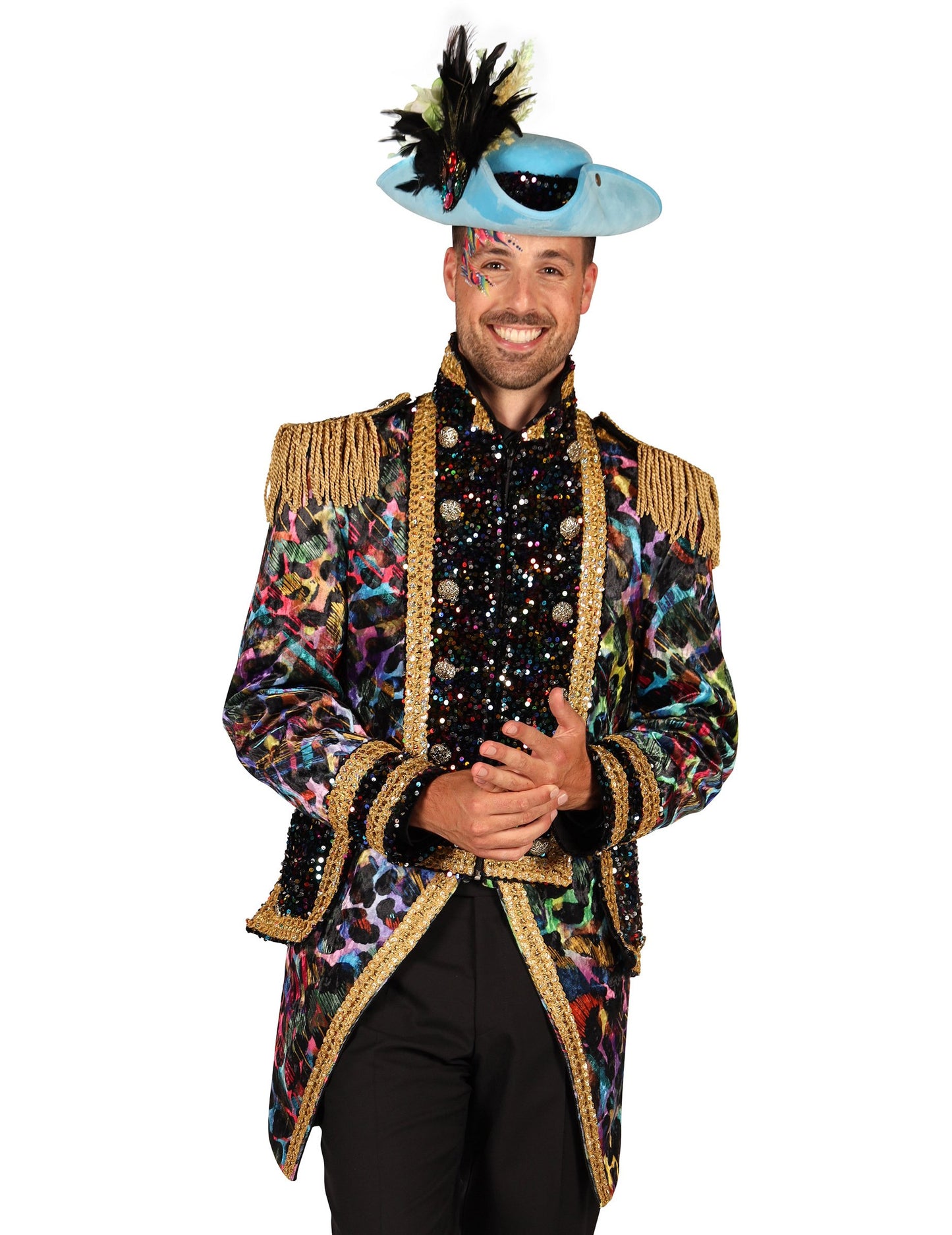 Luksuzna muška karnevalska jakna u neonskim bojama
