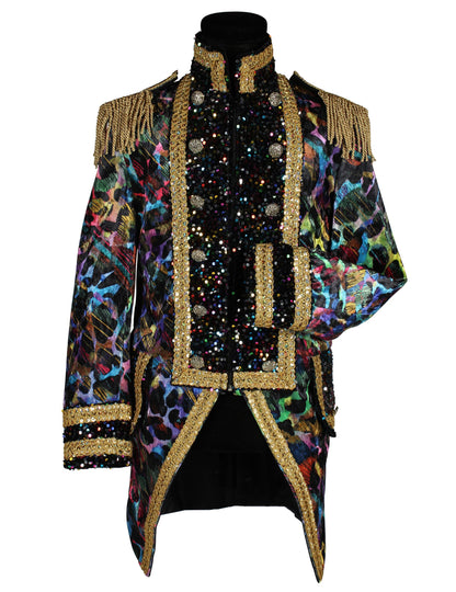 Luksuzna muška karnevalska jakna u neonskim bojama