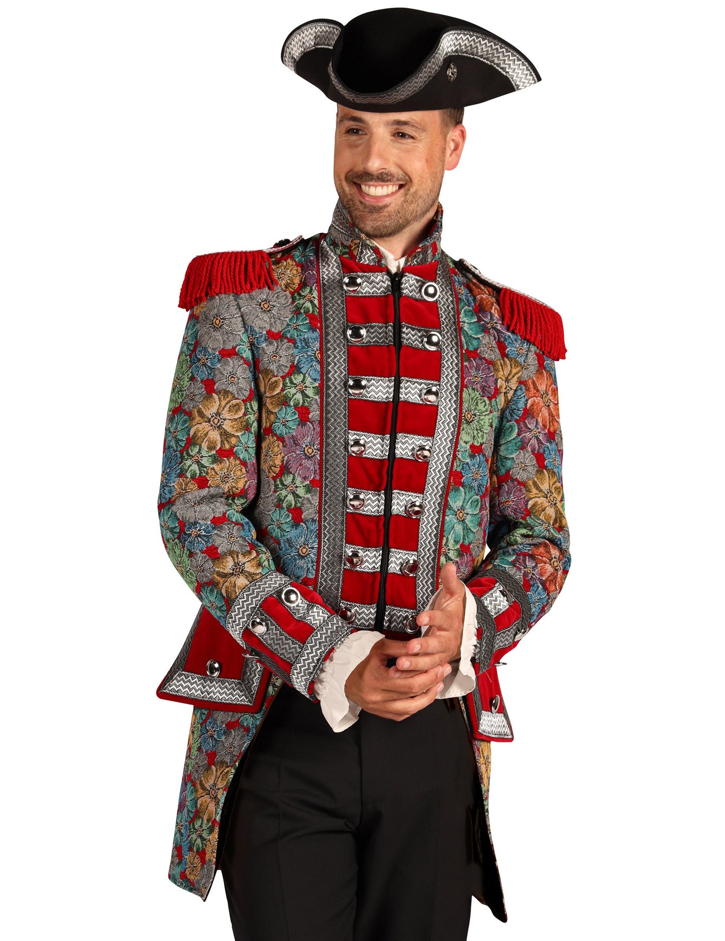 Muška luksuzna karnevalska jakna s cvjetnim uzorkom