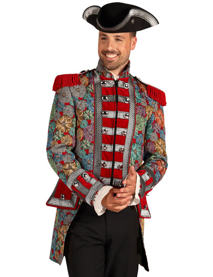 Muška luksuzna karnevalska jakna s cvjetnim uzorkom