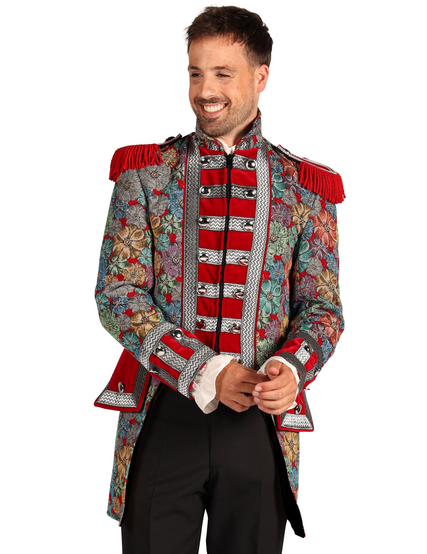 Muška luksuzna karnevalska jakna s cvjetnim uzorkom
