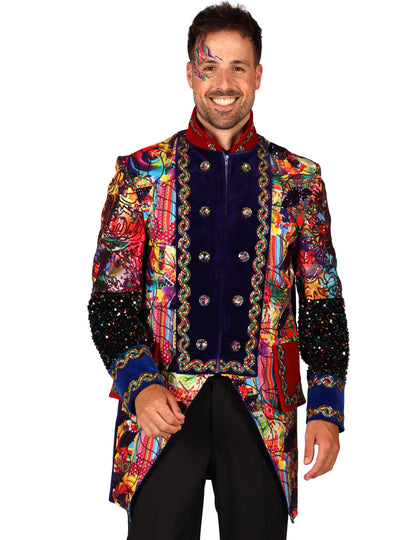 Vrhunska muška karnevalska jakna u višebojnom stilu Fiesta Carnival