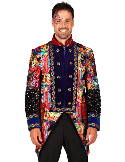 Vrhunska muška karnevalska jakna u višebojnom stilu Fiesta Carnival