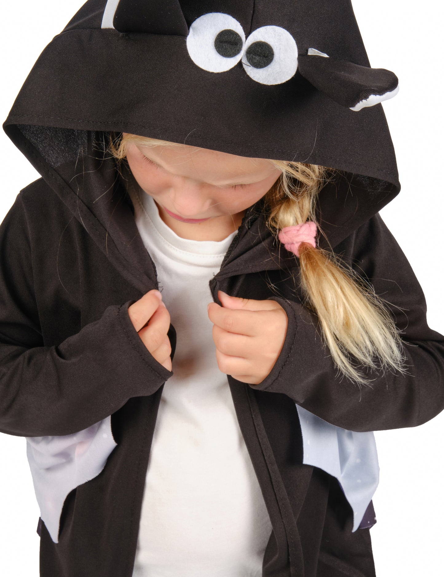 Crna i ljubičasta dječja jakna