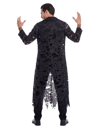 Veste longue zombie noire homme