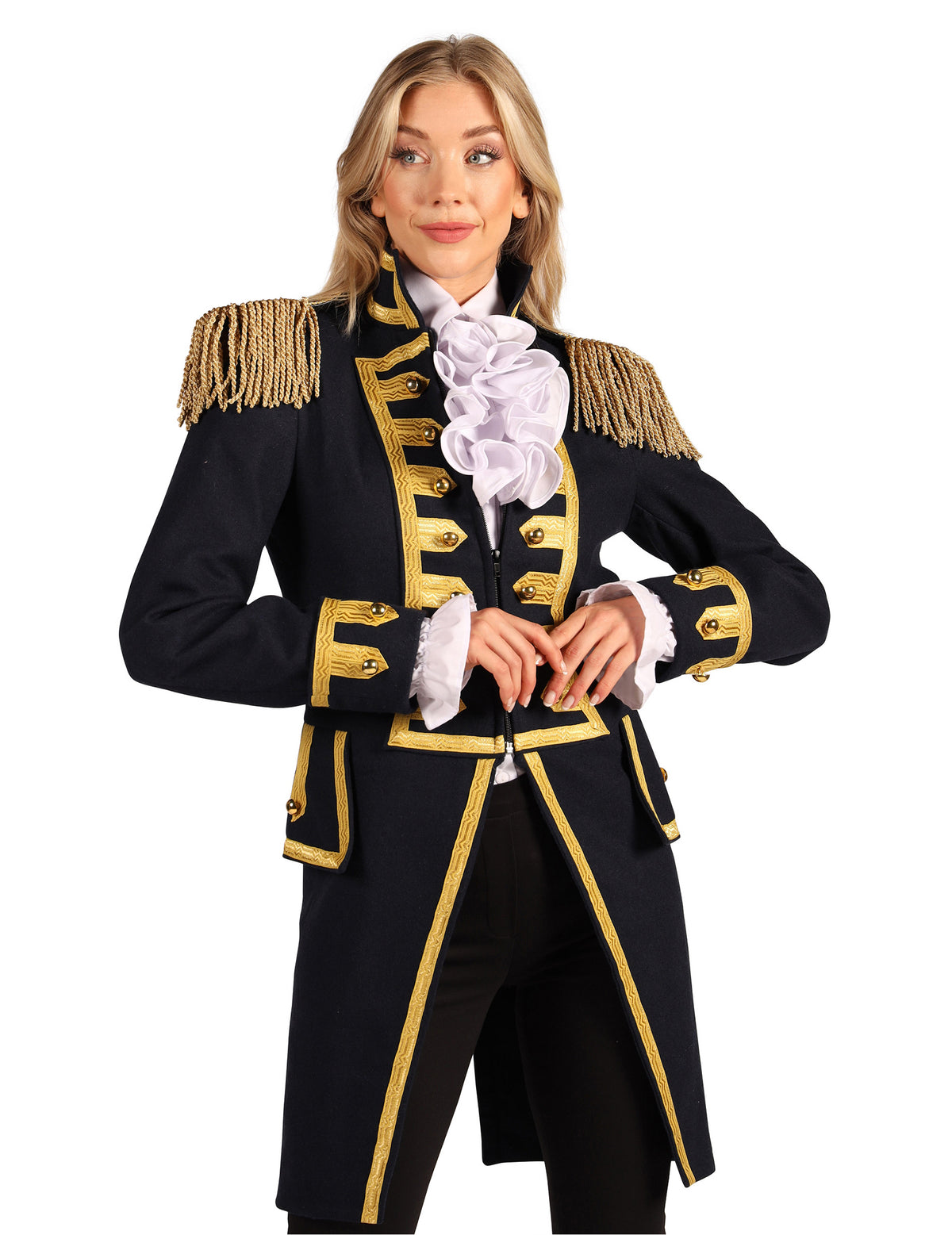 Veste militaire bataille de Waterloo bleu marine femme