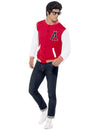 Veste université pour homme rouge et blanche avec lettre A