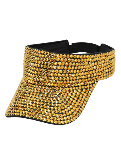 Vizir za odrasle s cirkonima zlatne boje