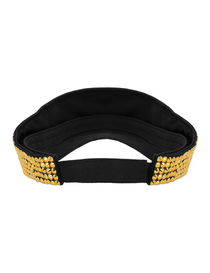 Vizir za odrasle s cirkonima zlatne boje