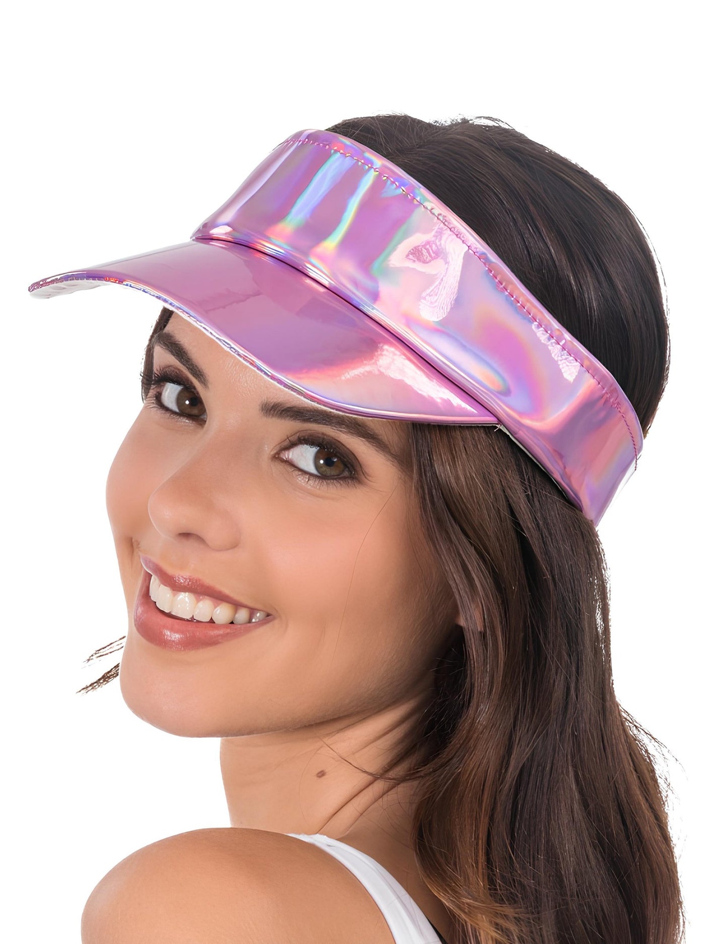 Ružičasti iridescentni vizir za odrasle 