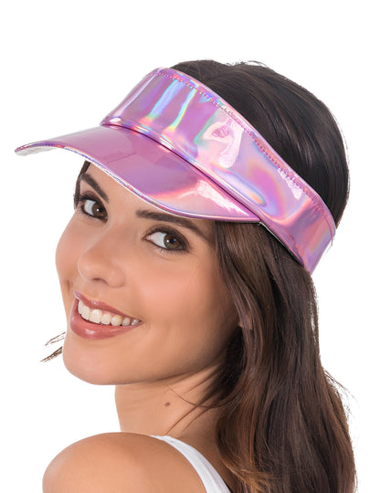 Ružičasti iridescentni vizir za odrasle 