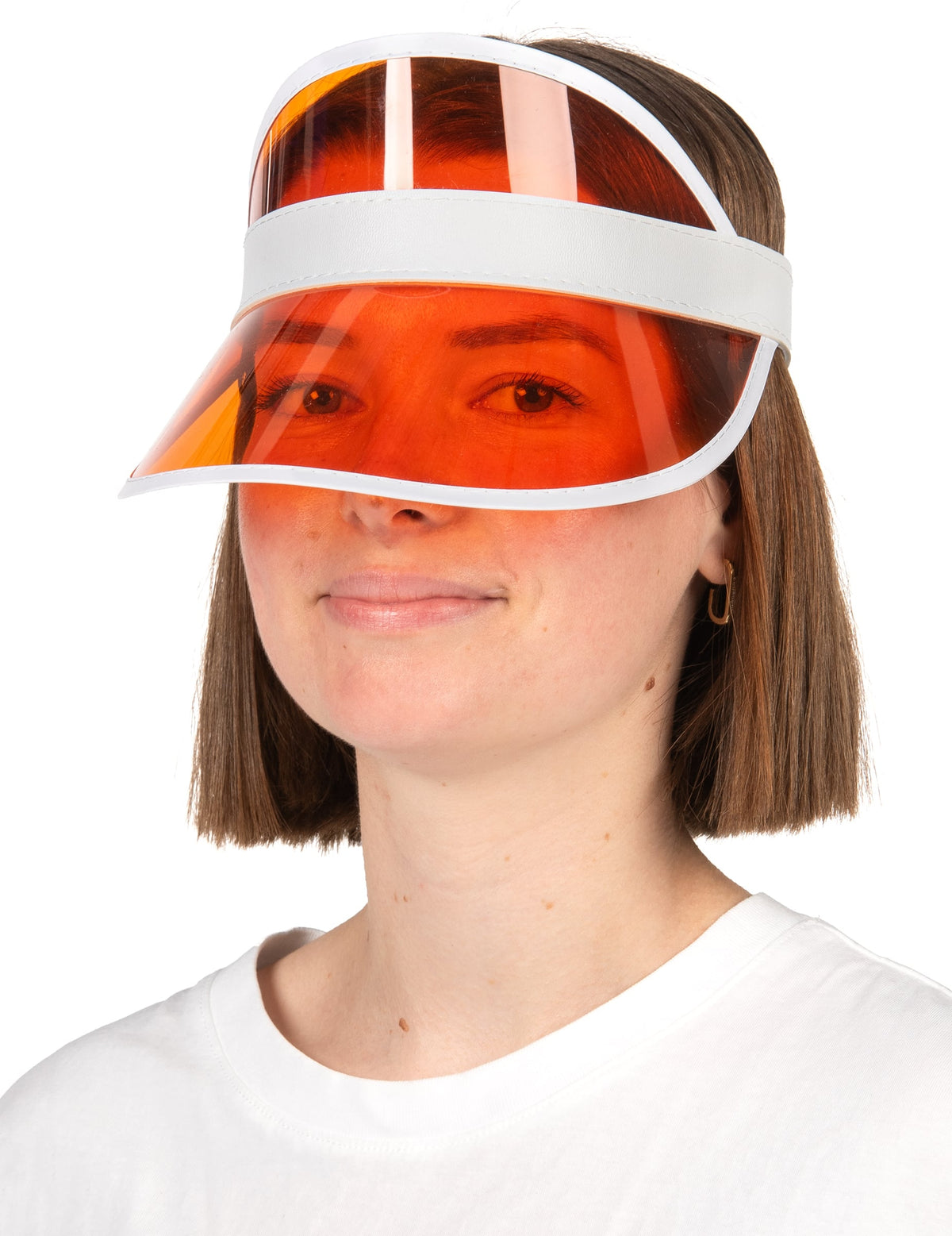 Visière joueur de poker pour adulte orange