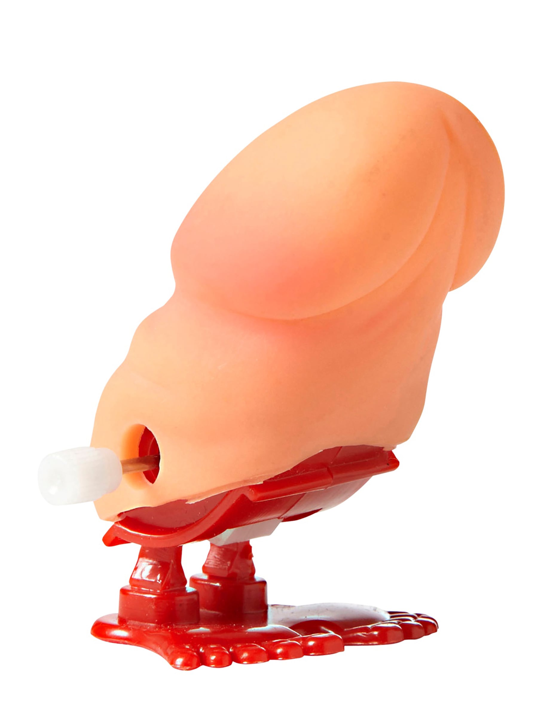 Zizi sauteur humoristique pour adulte rouge et chair